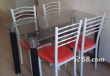天津专卖餐桌椅，家用饭桌椅.一桌四椅.双层组合餐桌椅特价促销