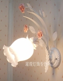 欧式田园儿童灯具卧室温馨床头灯花朵壁灯楼梯灯阳台灯浴室镜前灯