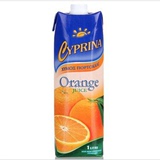 【天猫超市】塞浦路斯进口 塞浦丽娜牌天然橙汁 1L 纯果汁饮料