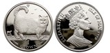 【海宁潮】马恩岛1998年世界名猫系列伯曼猫1克朗纪念币