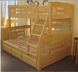 环保儿童成人床双层床上下铺子母床实木松木床可定制舒适结实耐用