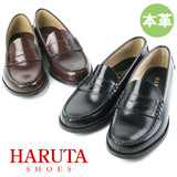 「Kinooko日本代购」HARUTA JK制服鞋 学生鞋 真皮牛皮 跟高2.5cm