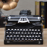 复古铁皮老式打字机做旧模型摆件铁艺家居酒吧装饰品创意道具模型