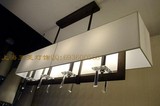 现代新中式简约长方型铁艺餐厅水晶吊灯酒店工程会所样板房灯具饰