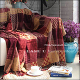 外单出口美式乡村田园雪尼尔沙发钢琴休闲床盖毯子窗帘 诺丁山3色