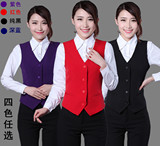特价职业女时尚修身韩版女西装马甲背心红色黑色女工装OL通勤马夹