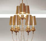 海丹 简约卧室客厅创意西班牙新款金色卫士吊灯18头灯具9头