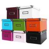 限时包邮 北欧宜家收纳盒  整理箱 纸质整理盒 A4储物盒7色收纳箱