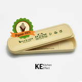 便携餐具盒进口环保便携筷盒勺筷玉米盒健康学生旅行餐具韩国正品