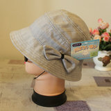新款原单全棉盆帽出口日本小脸遮阳帽小头可爱太阳帽女春季夏帽子