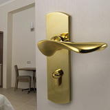 多灵面板高档金色室内卧室房间门锁欧式简约双锁舌通用型奥兰多