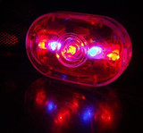 骑行装备 7种闪烁模式 5LED红蓝双色自行车尾灯 安全灯 警示灯
