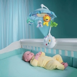 乐友孕婴童费雪牌可爱动物两用声光床铃婴儿玩具床头铃旋转音乐