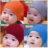 婴儿帽子春秋款韩版潮儿童宝宝套头帽子新生婴儿胎帽休闲均码圆顶