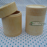 BA56竹之家天然竹节盖茶叶罐盒茶叶筒竹筒竹制品小竹茶杯子定制