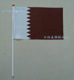 厂家直销★卡塔尔国旗、卡塔尔手摇旗（规格：14*21CM）