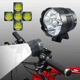 正品5t6自行车前灯强光单车灯山地车配件骑行装备应急灯防水套装