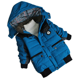 童装男童冬装棉衣外套 2014新款韩版夹克中大童男棉袄加厚外套E51