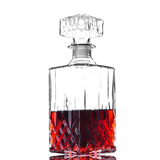 包邮850ml水晶玻璃方形酒樽红酒酒瓶醒酒器方酒瓶红酒酒具玻璃瓶