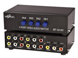 迈拓 MT-431AV 4进1出 4路AV音视频切换器 DVD电视 投影仪 机切换