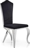 包邮欧式简约现代不锈钢餐椅 绒布餐椅 高靠背椅 新古典休闲餐椅