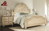 美式实木双人床 欧式雕花1.8米婚床公主床小户型卧室家具定制包邮