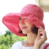 韩国进口正品遮阳帽子女士优雅气质防晒防紫外线夏天太阳帽可折叠