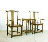 明清仿古家具中式餐椅官帽椅太师椅实木榆木圈椅复古带扶手