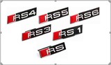 奥迪改装车标贴 RS1 RS3 RS4 RS5 RS6 RS标 前中网标 金属中网标