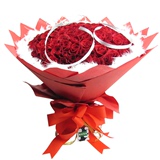 爆款特价99朵红玫瑰花束求婚生日送花上海同城鲜花速递妇女节订花