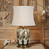 全铜陶瓷台灯欧式床头灯高档复古台灯卧室客厅台灯美式台灯新中式