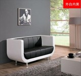 韩式时尚沙发 小户型双人沙发 休闲家具 现代皮艺小沙发 个性创意