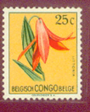 比属刚果花卉新邮票