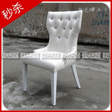 欧米上海工厂新古典家具/后现代 欧美式实木布艺软包皮革单椅餐椅