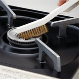 日本厨房用品去污管道煤气灶刷油烟机清洁刷子缝隙刷清洁工具