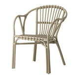 宜家代购正品赫姆索尔休闲阳台户外桌椅单人沙发扶手椅藤椅灰色