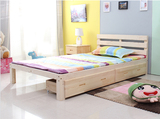 特价实木床双人床单人床1.2 1.5 1.8儿童床带抽屉松木床简易木床
