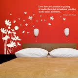 墙上贴纸卧室客厅大型床头欧式花花藤田园墙贴 飘絮的花瓣1063