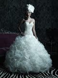 Vera Wang 王微微奢华外贸婚纱礼服拖 欧美款式修身公主层次婚纱