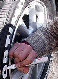 优CAR 轮胎笔 汽车用品 装饰笔 油漆笔 涂鸦笔 补漆笔(白色)