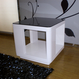 简约现代正方形小边几钢化玻璃面家用沙发边几定制办公室咖啡桌