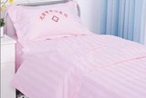 立恩之诺医院诊所医用床上用品白缎条床单被罩枕套三件套宾馆酒店