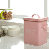 欧润哲 桌面厨房米桶储物盒 日本储米箱洗衣粉收纳盒大号有盖包邮
