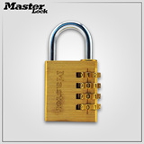 正品美国玛斯特黄铜密码锁 箱包锁 604MCND 四轮密码挂锁 604D
