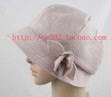 ELLE专柜正品新款苎麻布帽太阳帽14SEP-11-011米色 粉色