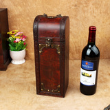 促销送礼仿古单支木盒红酒盒红酒盒子红酒包装红酒包装盒葡萄酒盒