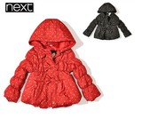 正品外贸NEX*女童儿童装羽绒棉外套棉袄红色棉衣保暖棉服冬装