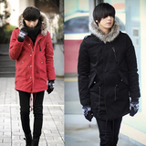冬装新款男士棉衣韩版修身中长款加厚冬季外套青年棉大衣外套男潮