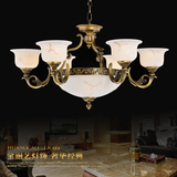 皇朝欧式简约全铜灯美式别墅客厅餐厅卧室吊灯具美式纯铜焊锡灯饰