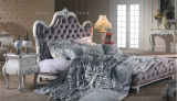 后现代时尚双人床 新古典描银大床 卧室家具套装组合 欧式实木床